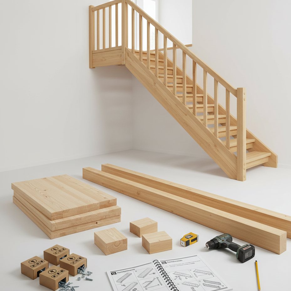 Kit Escalera de Madera DIY